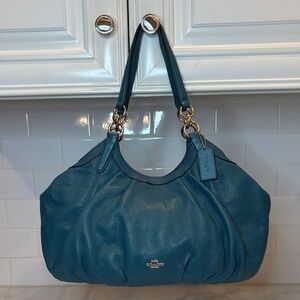 Coach Lily Pebbled Leather Hobo Shoulder Bag